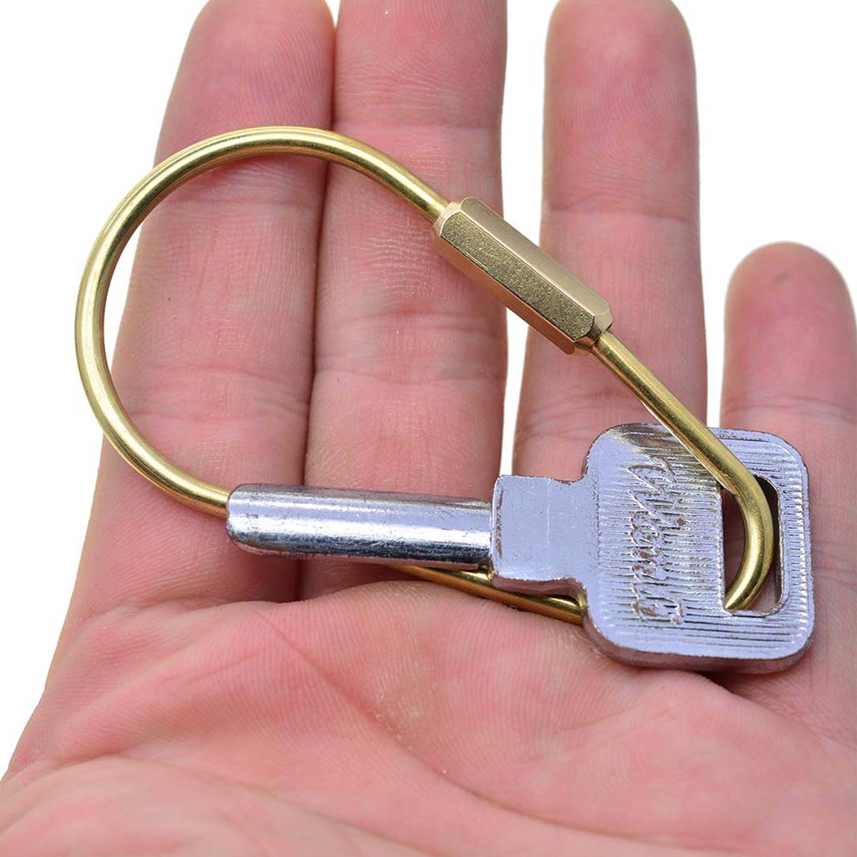 Porte-clé mousqueton argenté 3,5 cm - Anneau porte clé - Creavea