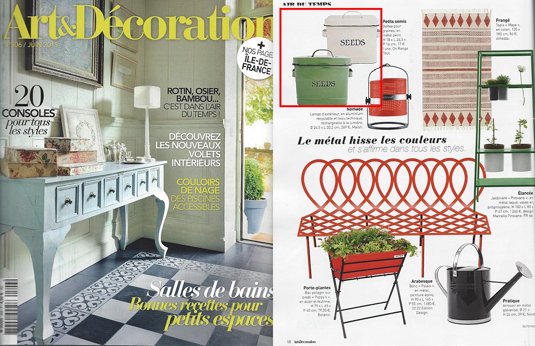 Art et Décoration Boîte de rangement pour graines