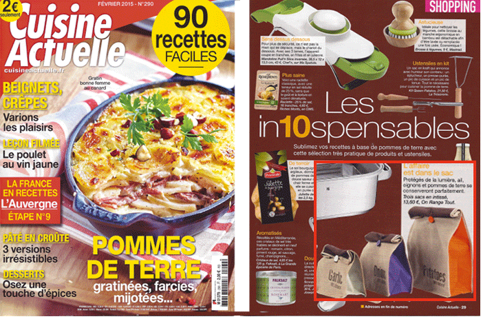 Cuisine Actuelle Sac de conservation