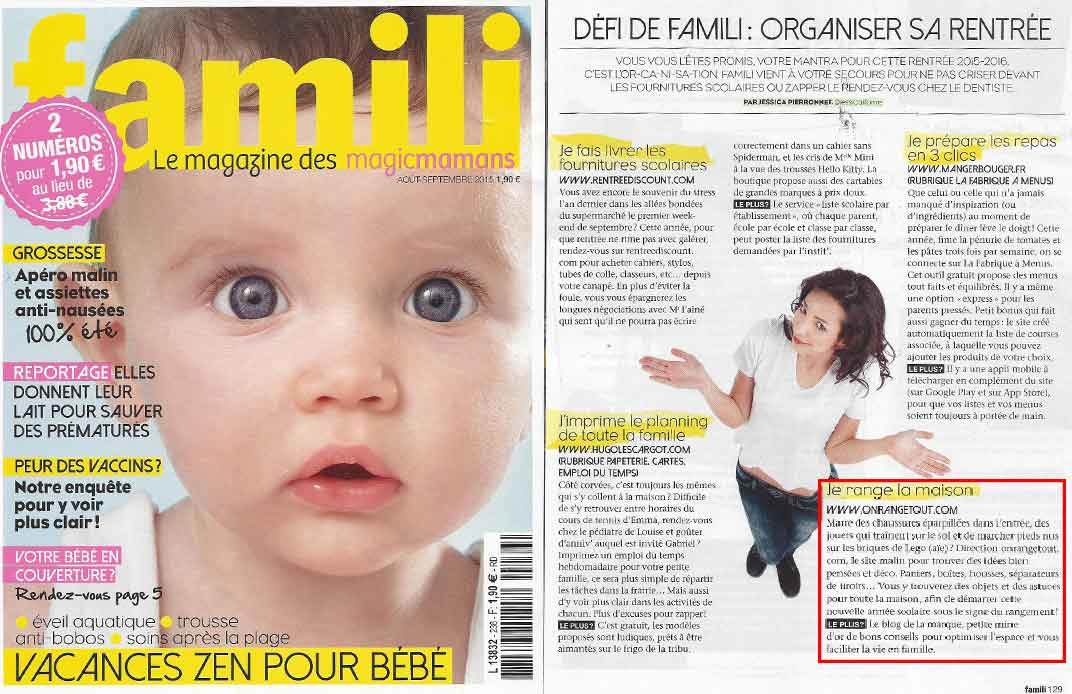Famili Présentation du site on range tout