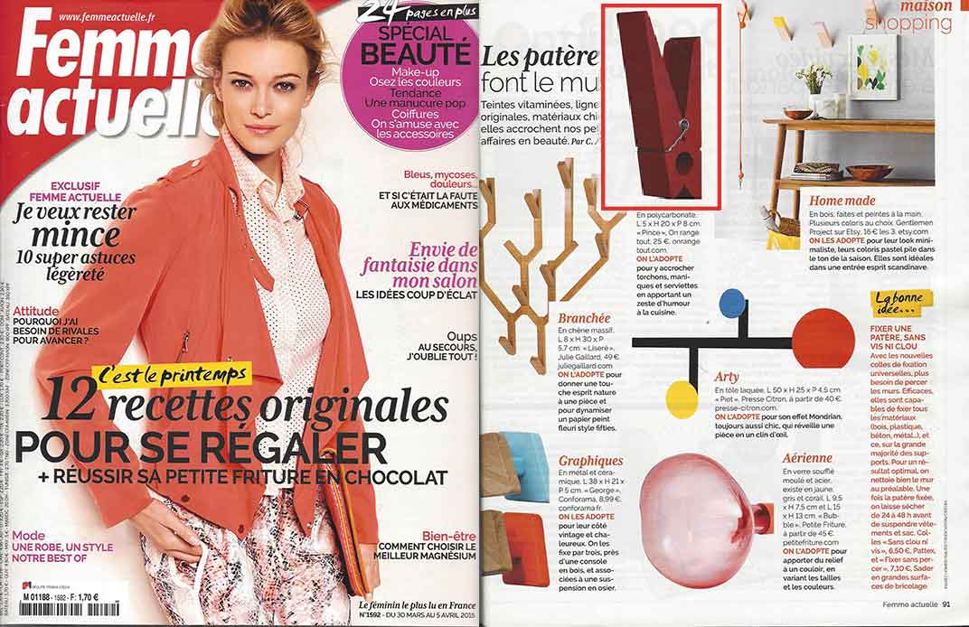 Femme Actuelle Patère on range tout