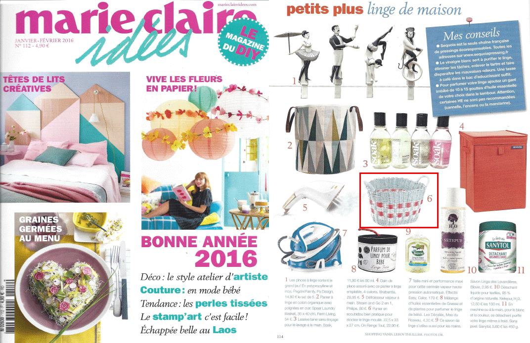 Marie claire idées Panier on range tout