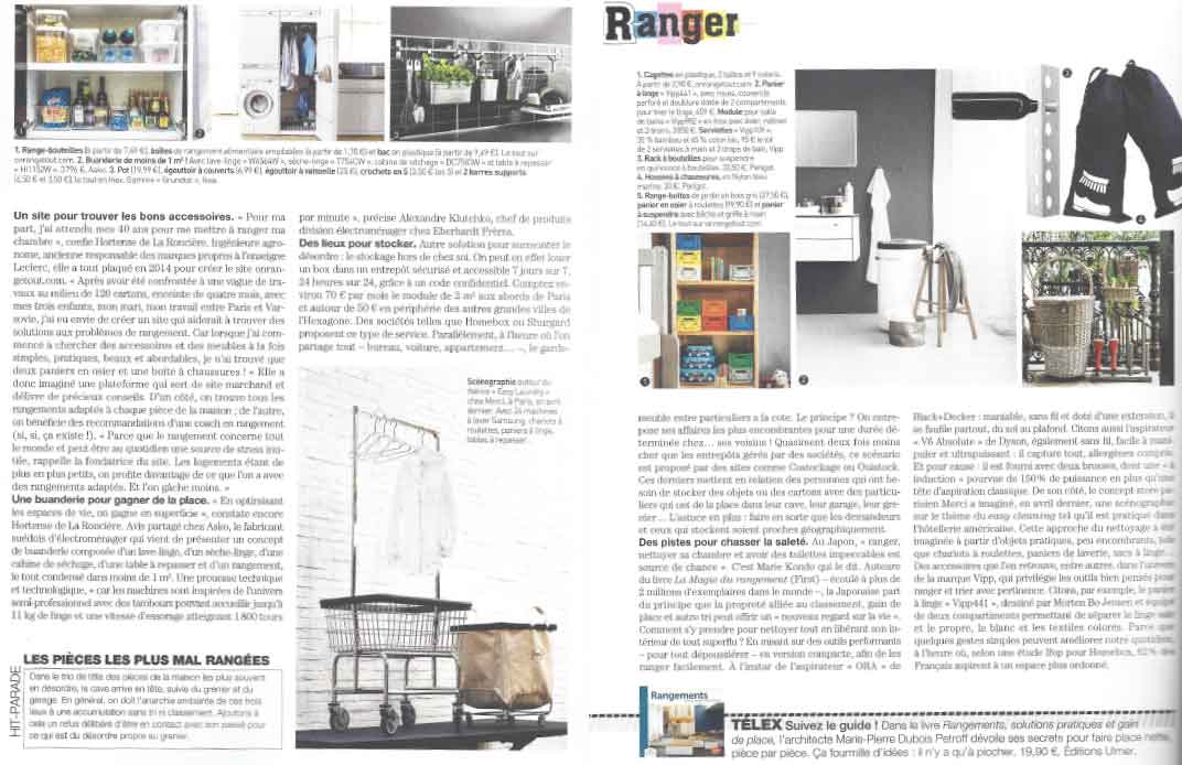Maison Francaise magazine Présentation on range tout