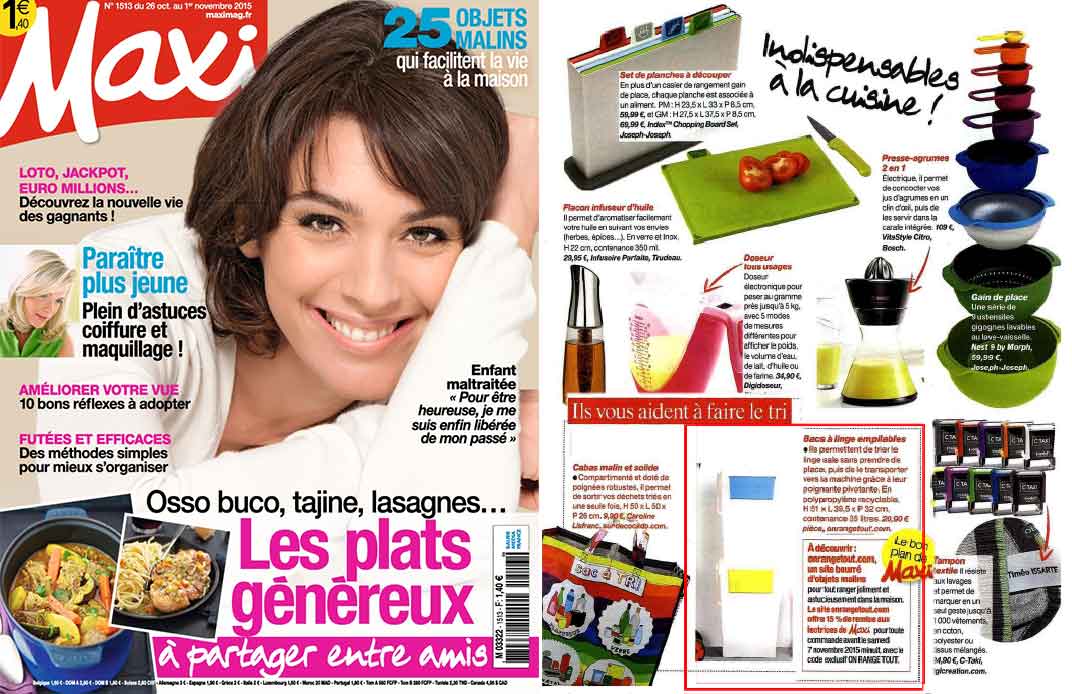 Maxi Poubelle empilable pour recyclage