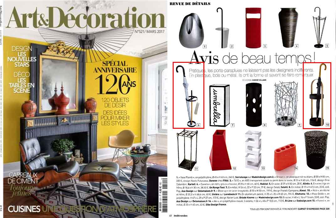 Art et décoration Mars 2017 Une du magasin Art et Décoration du mois de Mars 2017