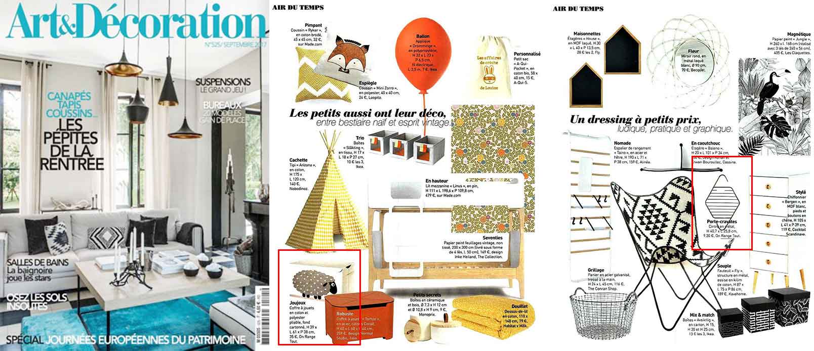 Art et décoration septembre 2017 Une du magazine Art et décoration septembre
