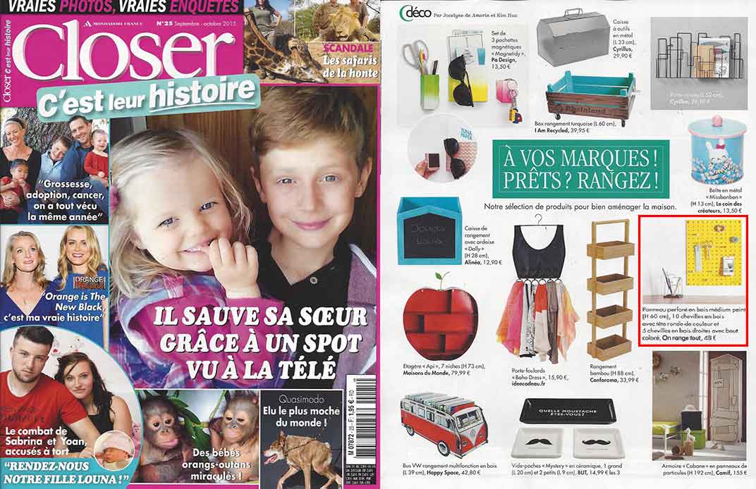 Closer Panneau perforé