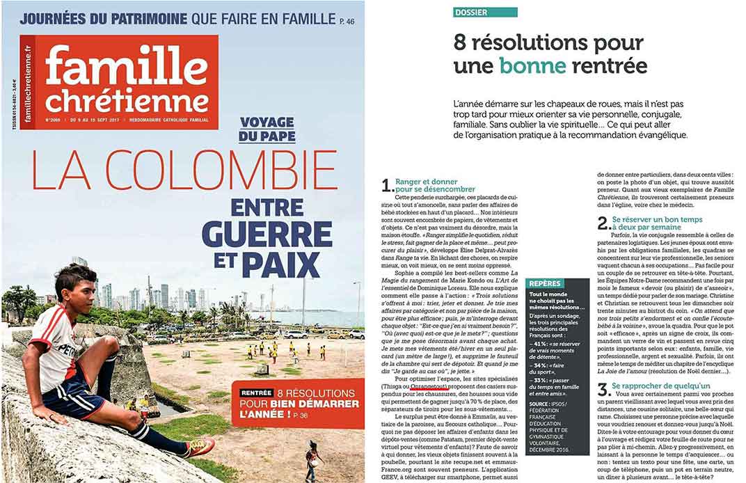 Famille chrétienne septembre 2017 Une du magazine famille chrétienne