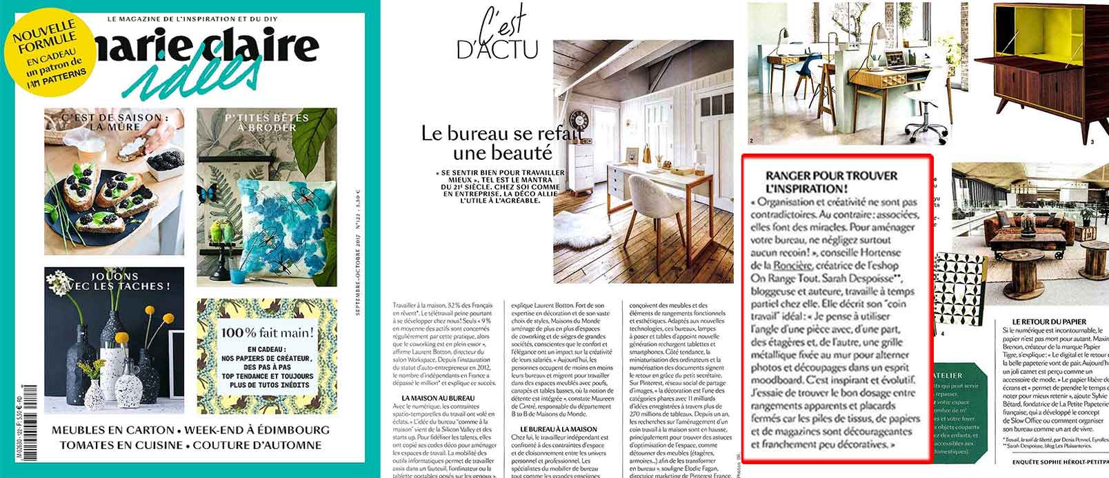 Marie claire idées Marie claire idées septembre octobre 2017