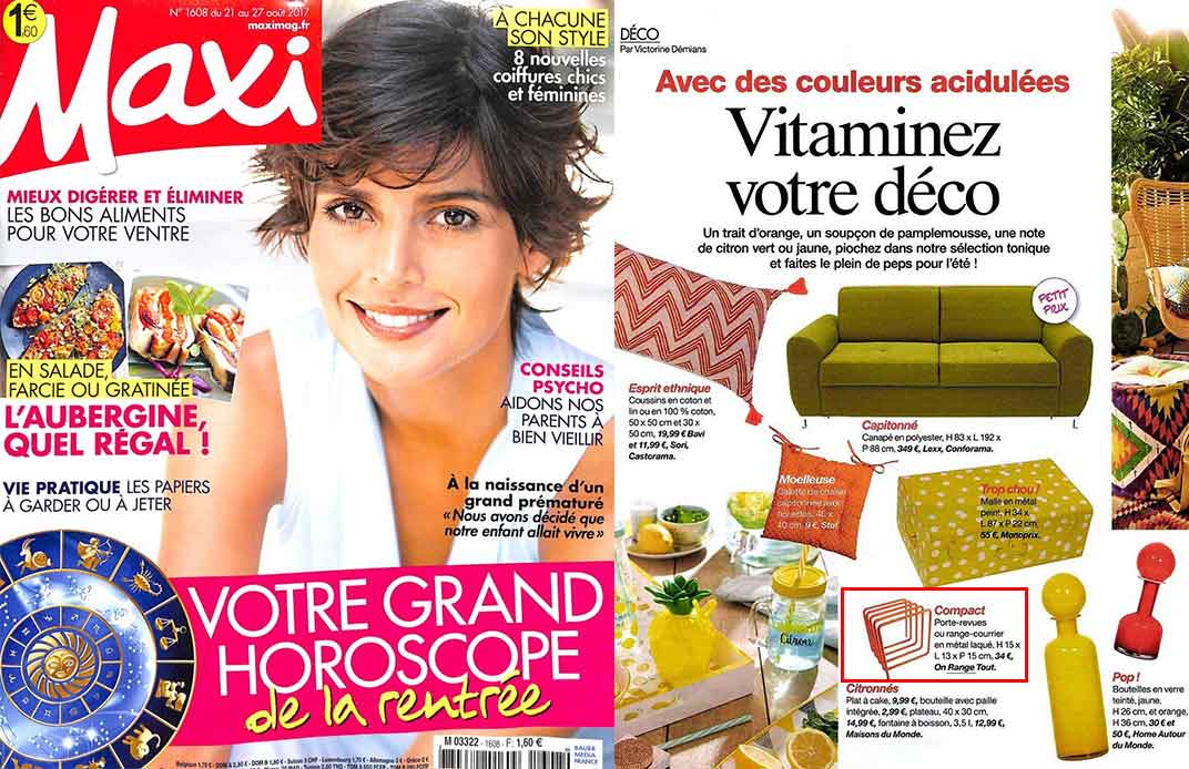 magazine maxi août 2017 Une du magazine maxi août 2017