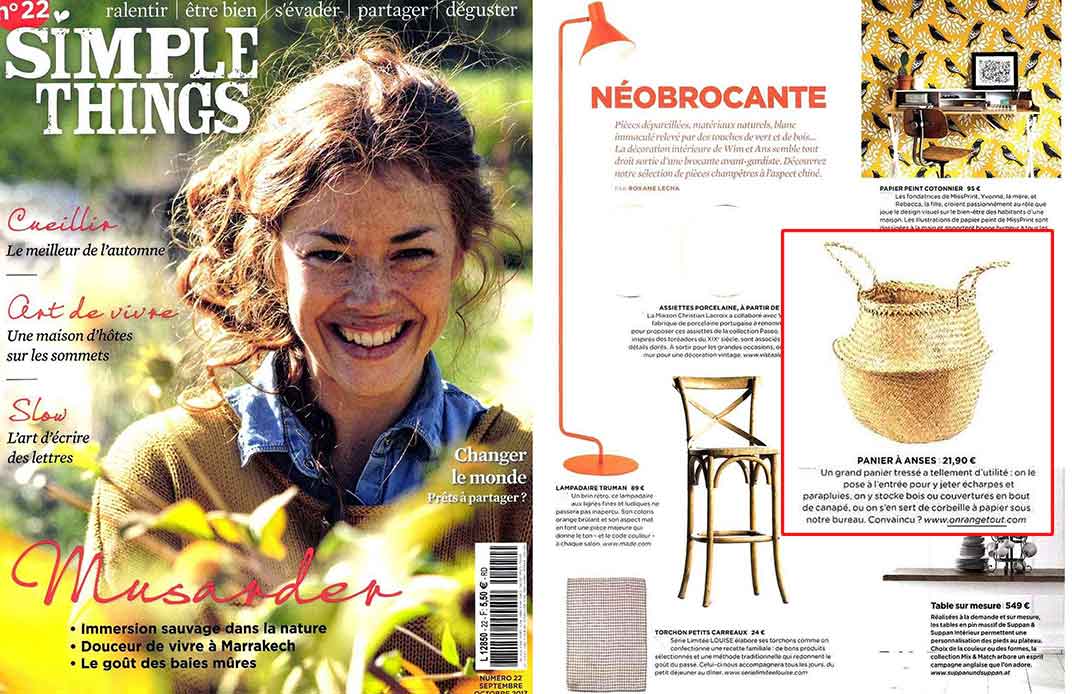 Simple things septembre octobre 2017 Une du magazine simple things