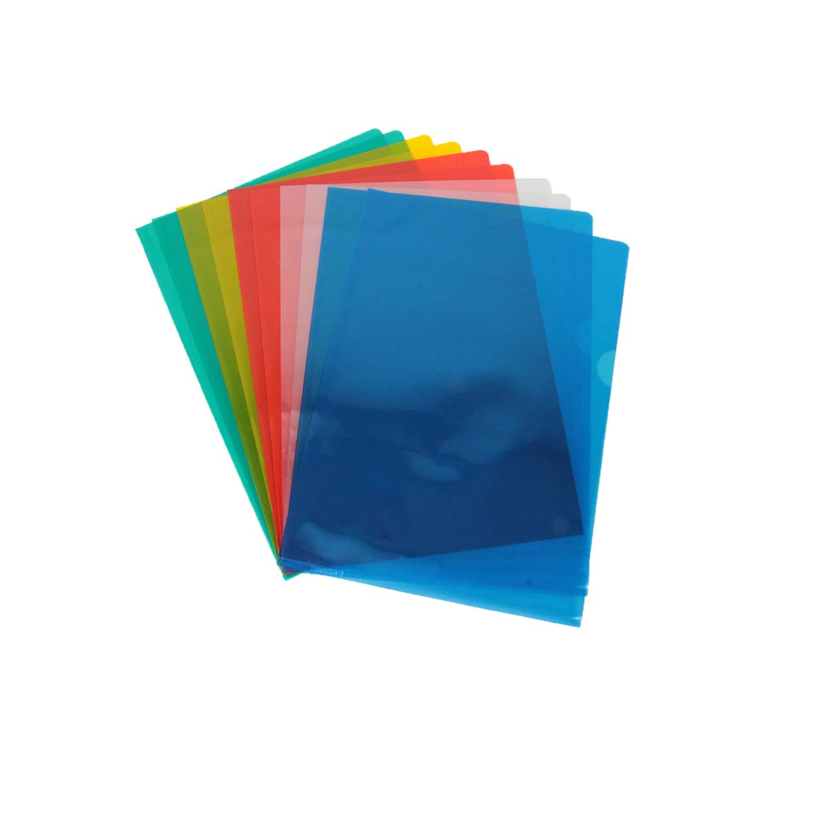 10 pochettes colorées en PVC