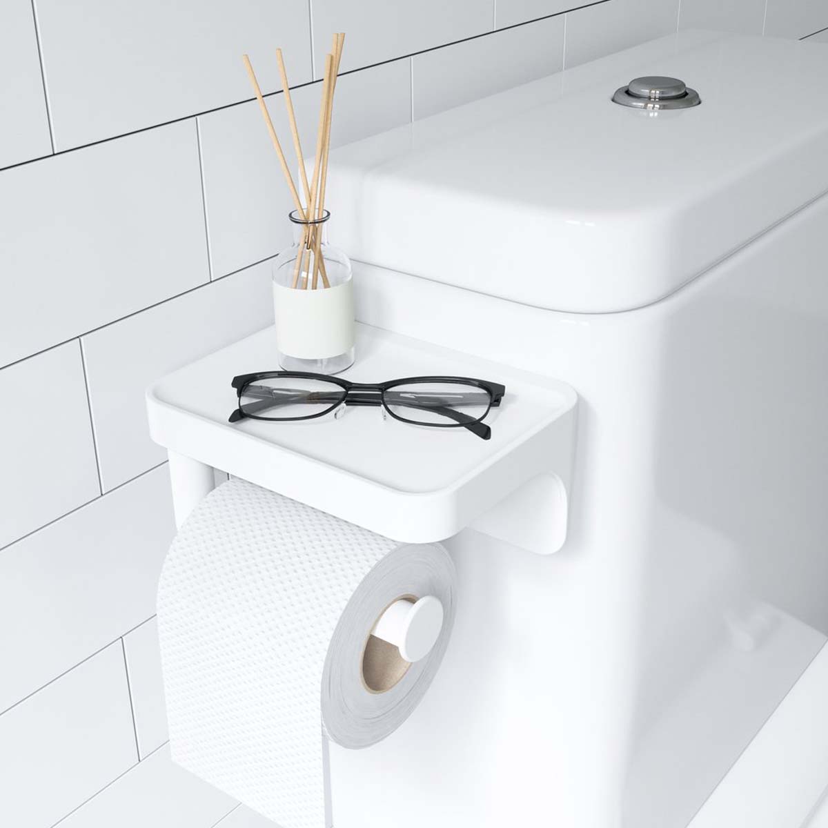 Porte papier toilette à ventouse