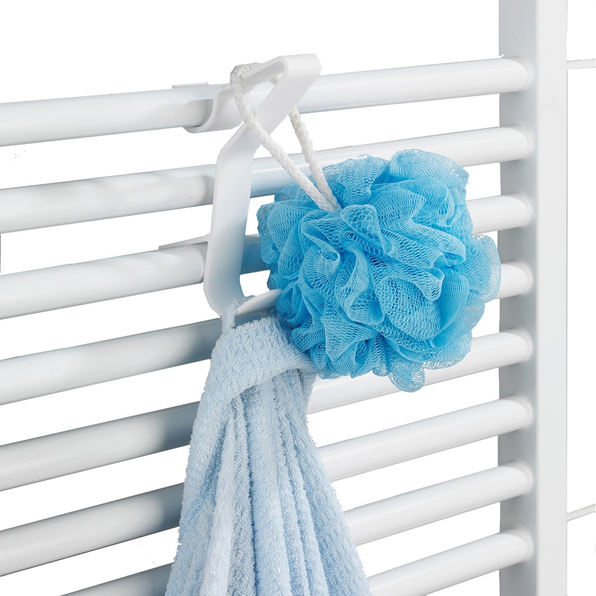 patères blanches pour radiateur mural