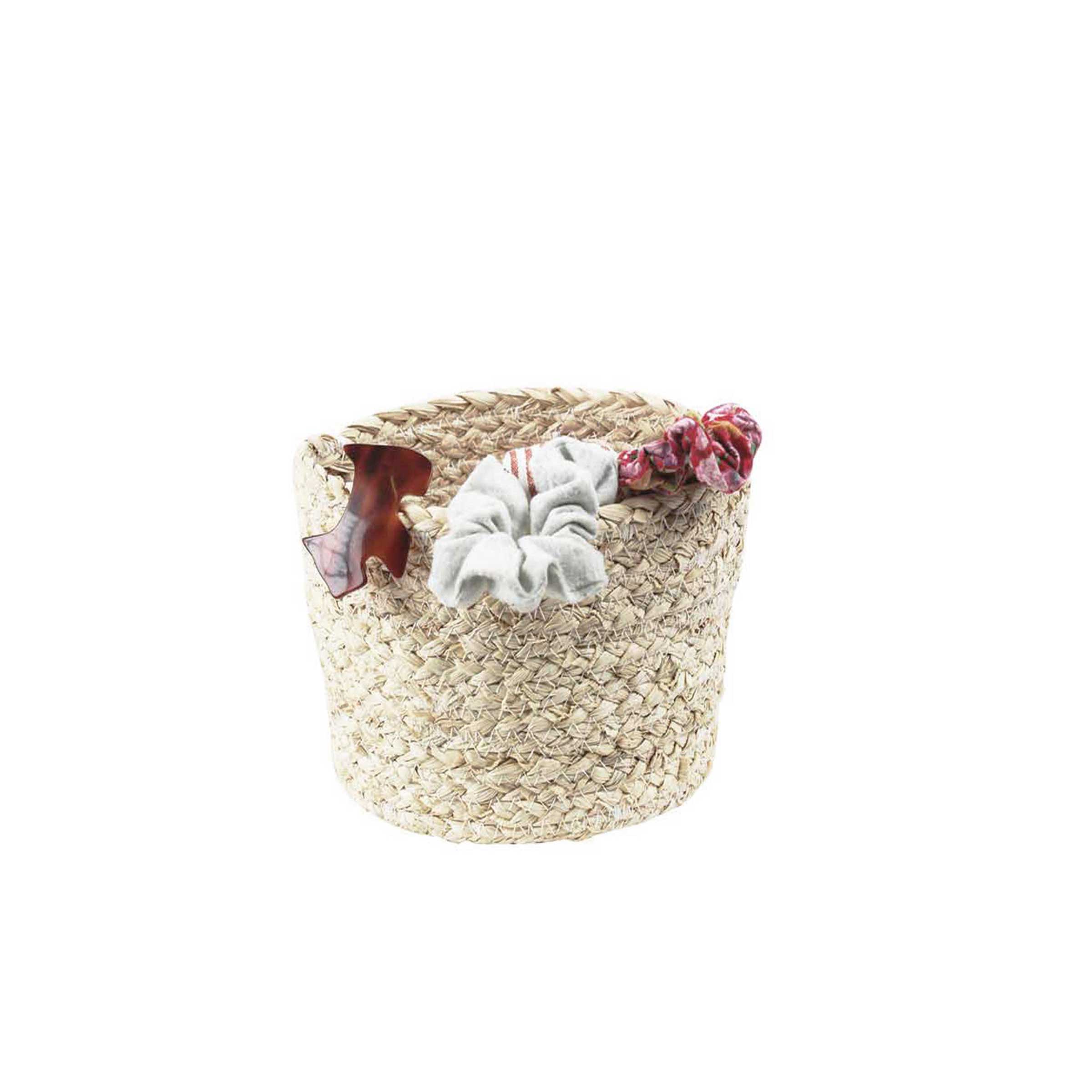 panier rond en fibres de maïs taille M