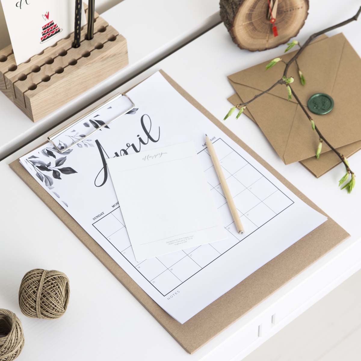 Planchette à pince A4 en carton kraft