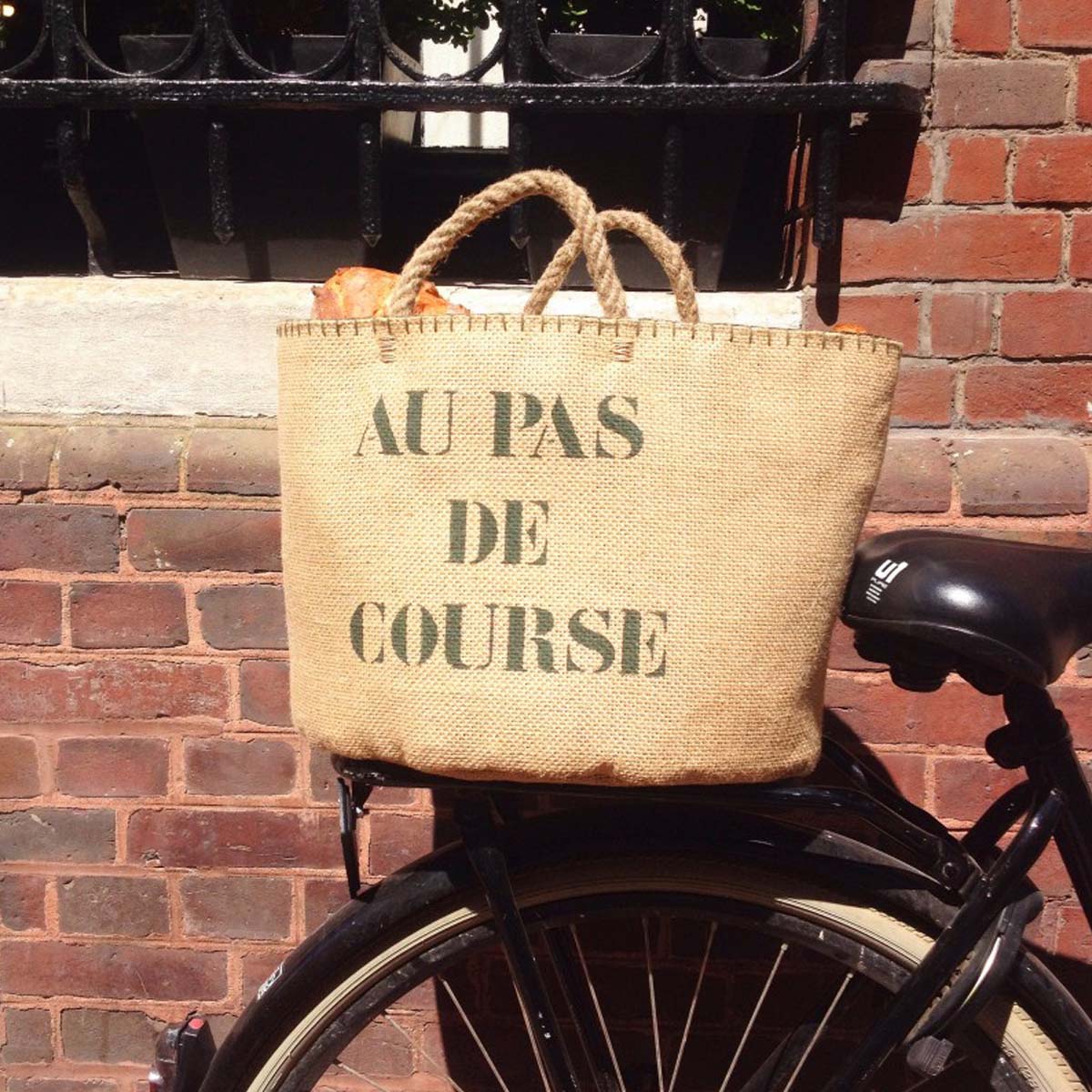 Cabas de courses en toile de jute